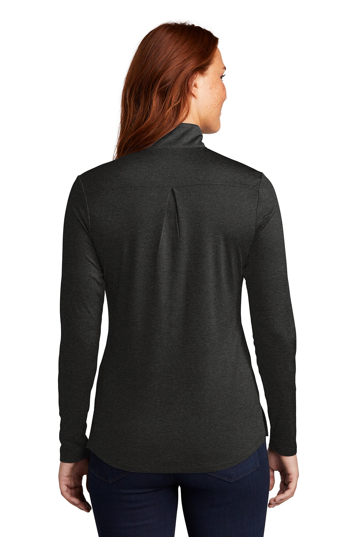 Sport-Tek Ladies Endeavor 1/4-Zip Pullover LST469 Black Heather