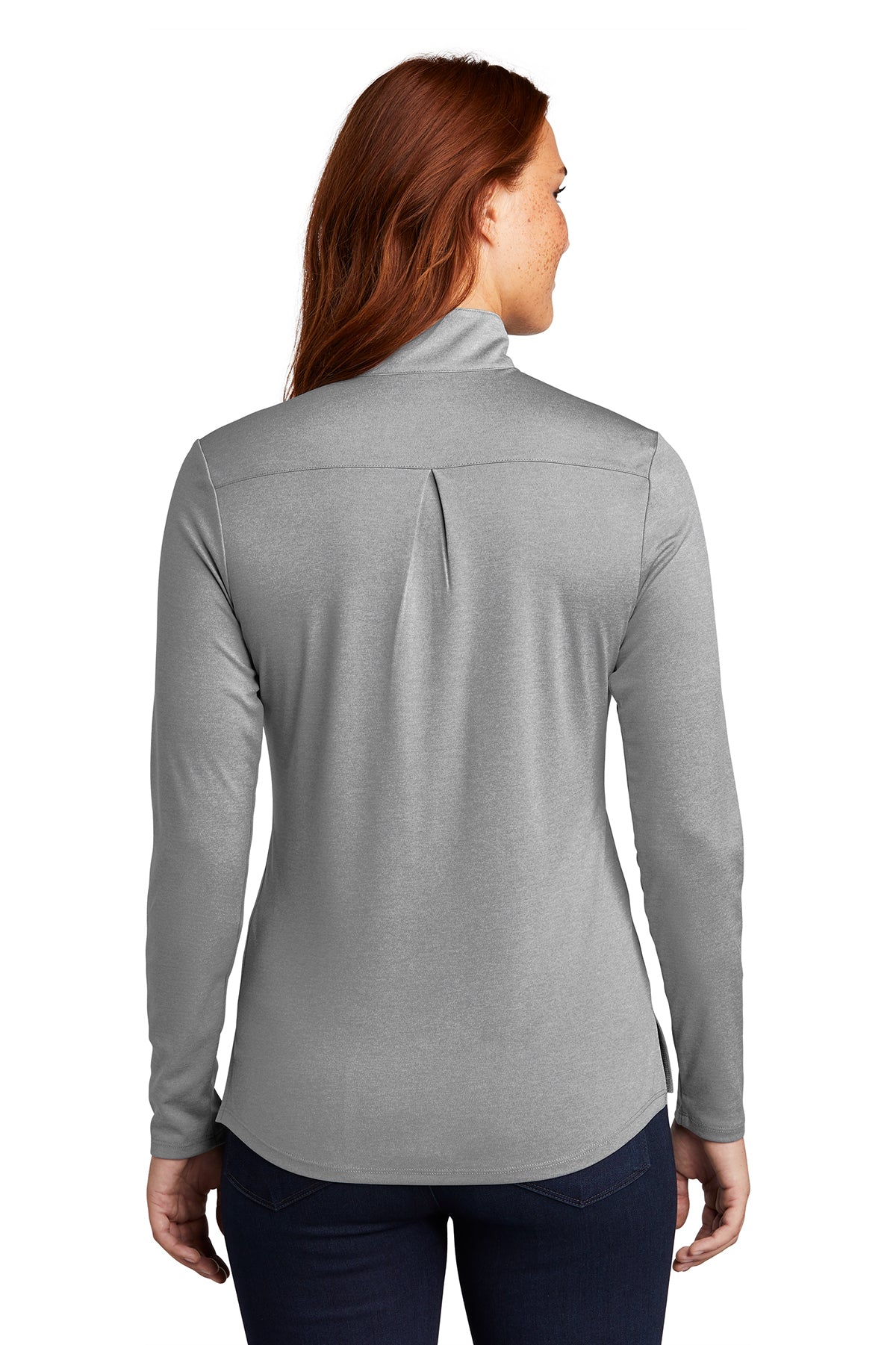 Sport-Tek Ladies Endeavor 1/4-Zip Pullover LST469 Light Grey Heather