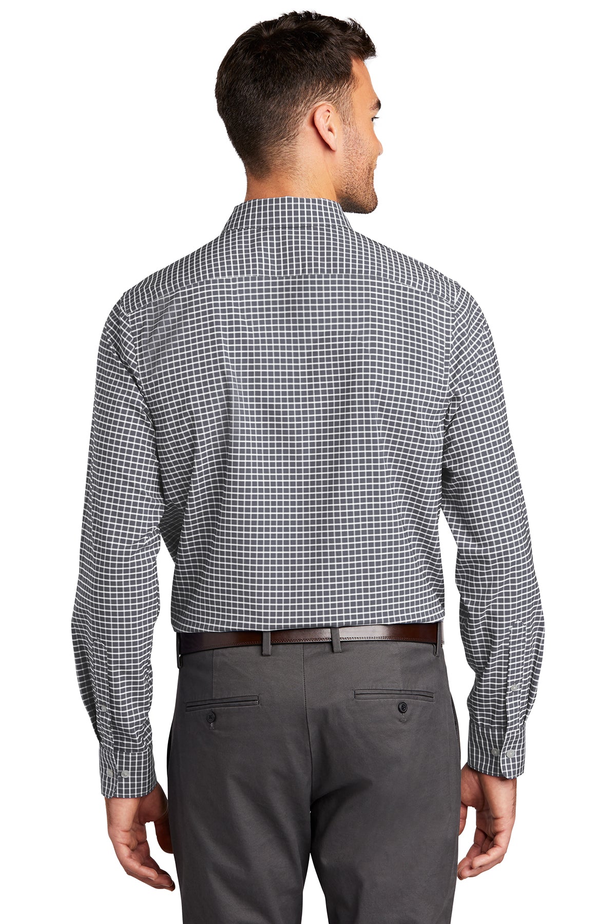 port authority_w680 _graphite/ white_company_logo_button downs