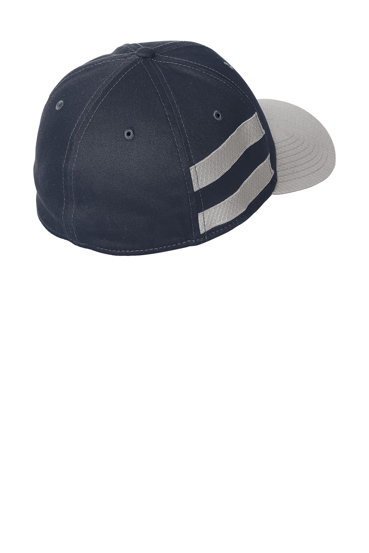 New Era Stretch Cotton Striped Custom Caps, Deep Navy Grey