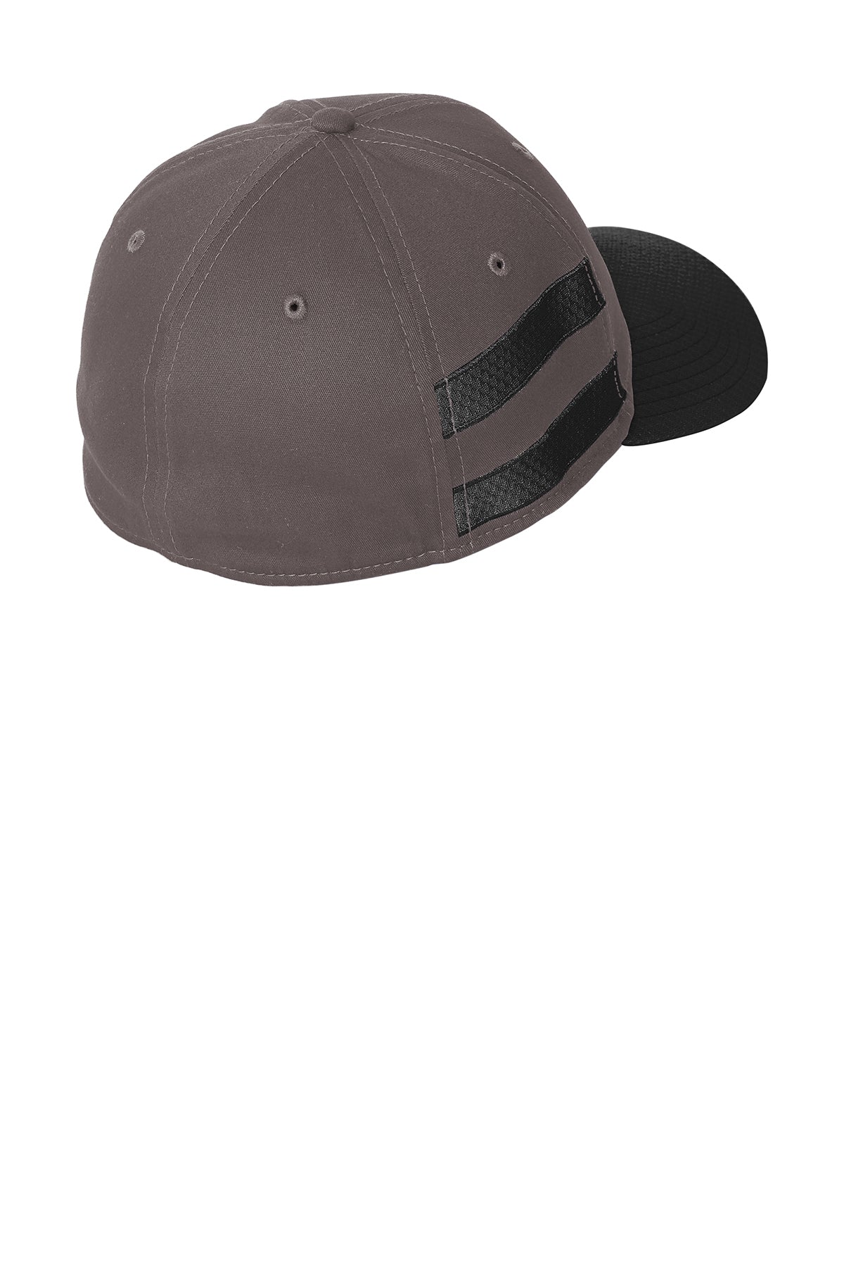 New Era Stretch Cotton Striped Custom Caps, Graphite Black