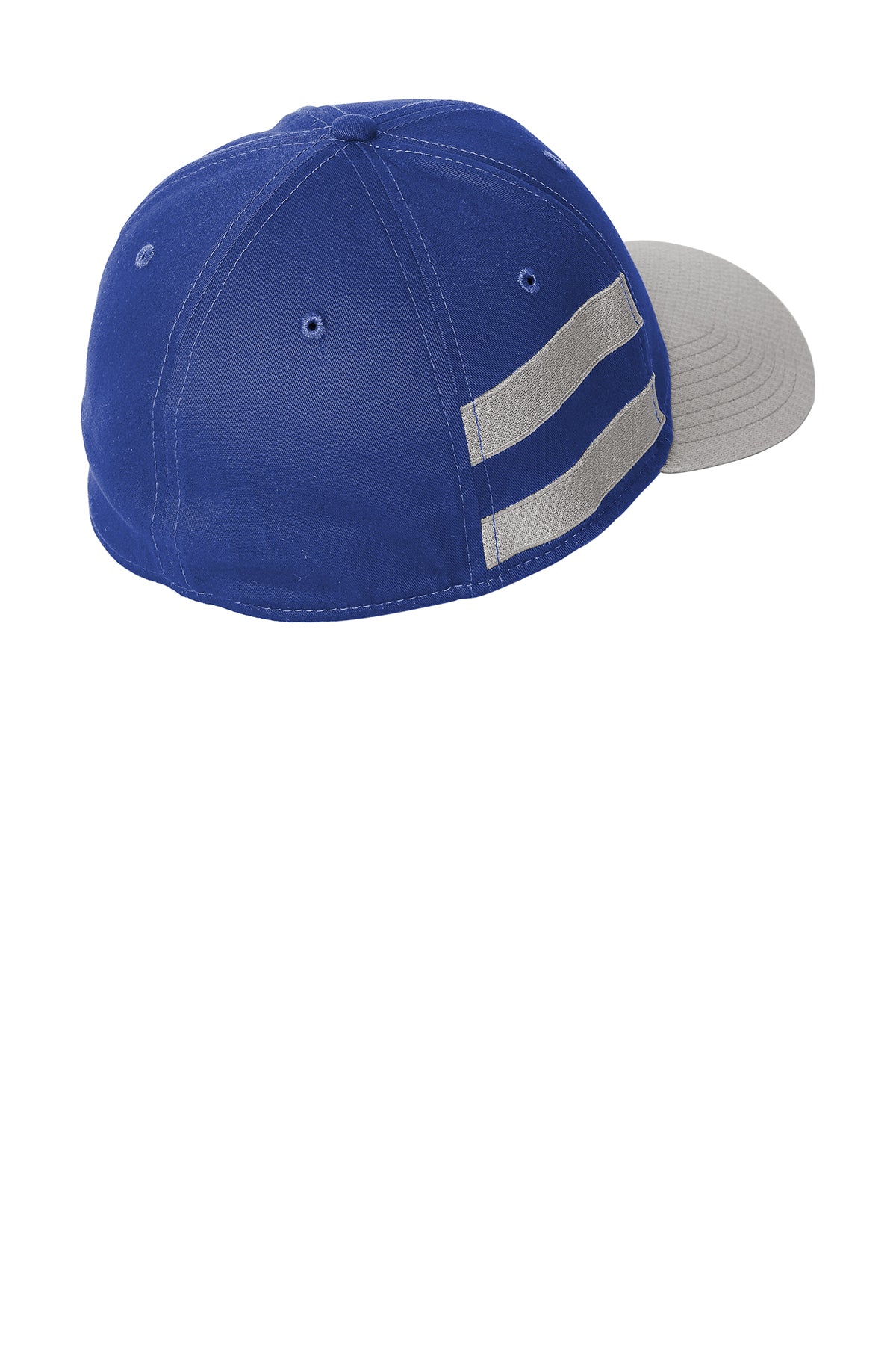 New Era Stretch Cotton Striped Custom Caps, Royal Grey
