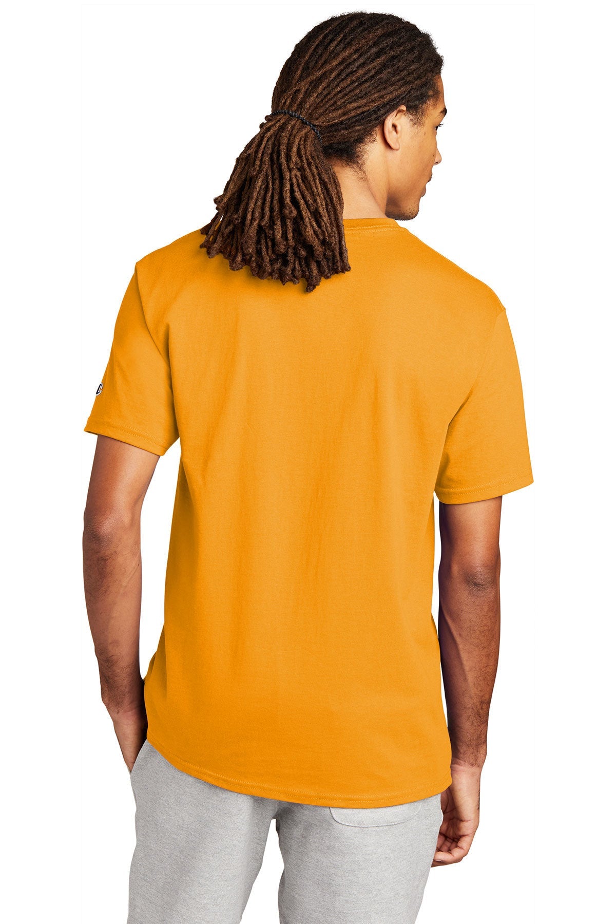 champion heritage jersey tee t425 s gold