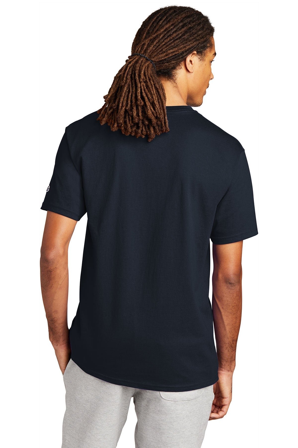 champion heritage jersey tee t425 s navy
