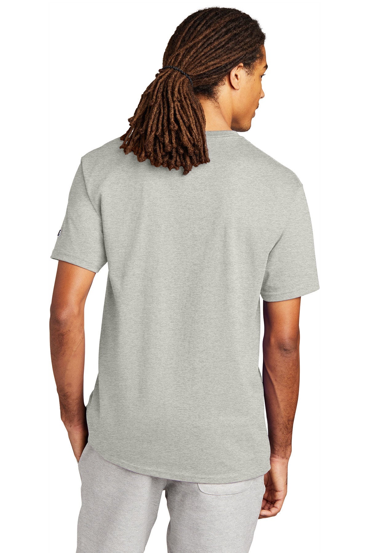 champion heritage jersey tee t425 s oxford grey