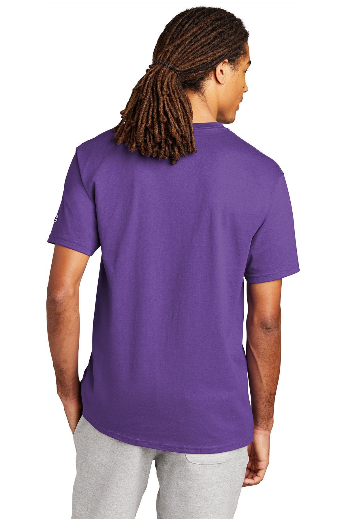 champion heritage jersey tee t425 s purple