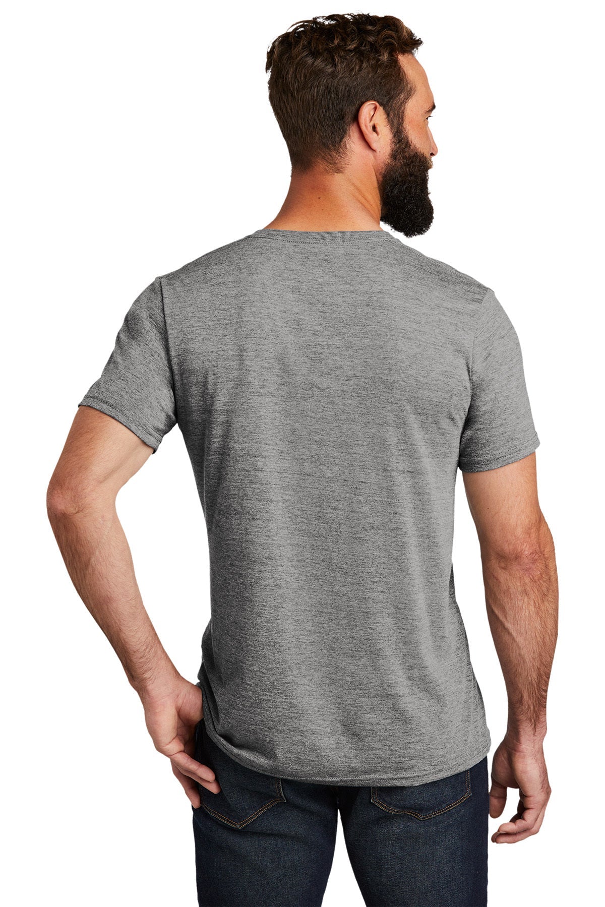 Allmade Unisex Tri-Blend Customized V-Neck Tee, Aluminum Grey [Adam Equipment]