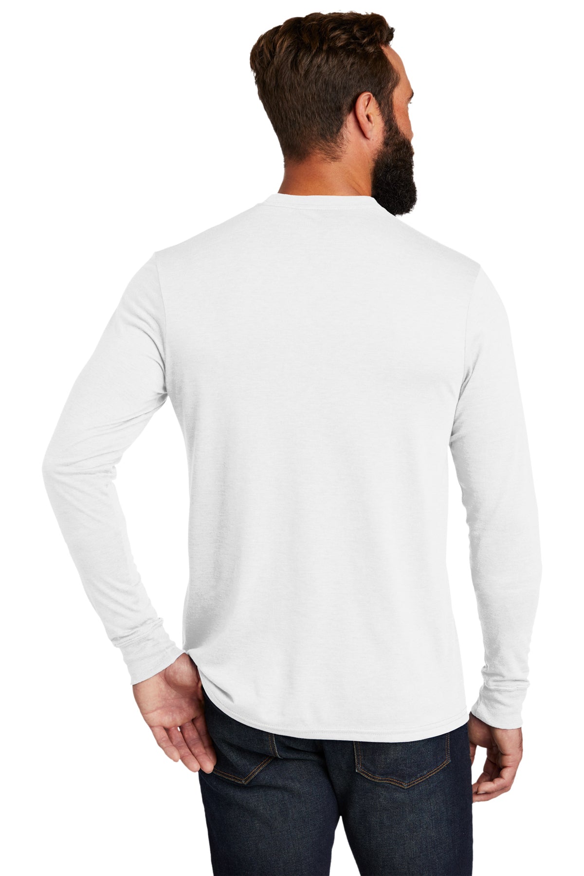Allmade Unisex Tri-Blend Customized Long Sleeve Tee, Fairly White