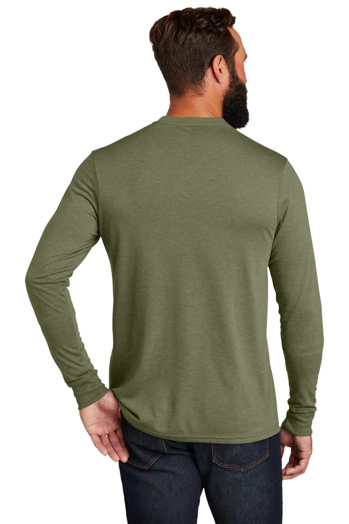 Allmade Unisex Tri-Blend Custom Long Sleeve Tee, Olive You Green