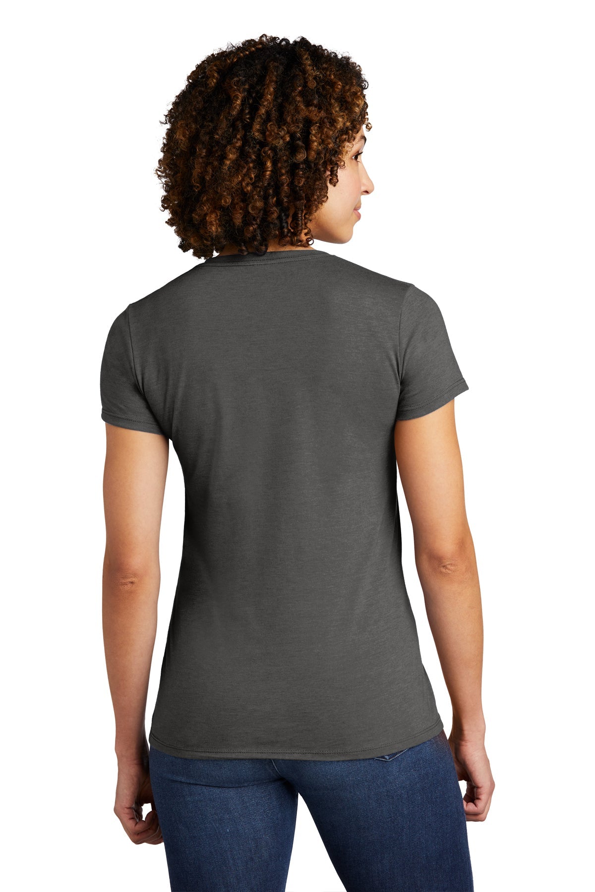 Allmade Women's Tri-Blend Custom Tee, Space Black