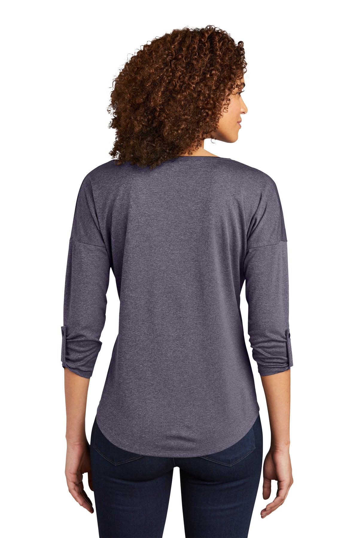 OGIO Ladies Gravitate Custom Scoop Neck T-Shirts, Navy Heather