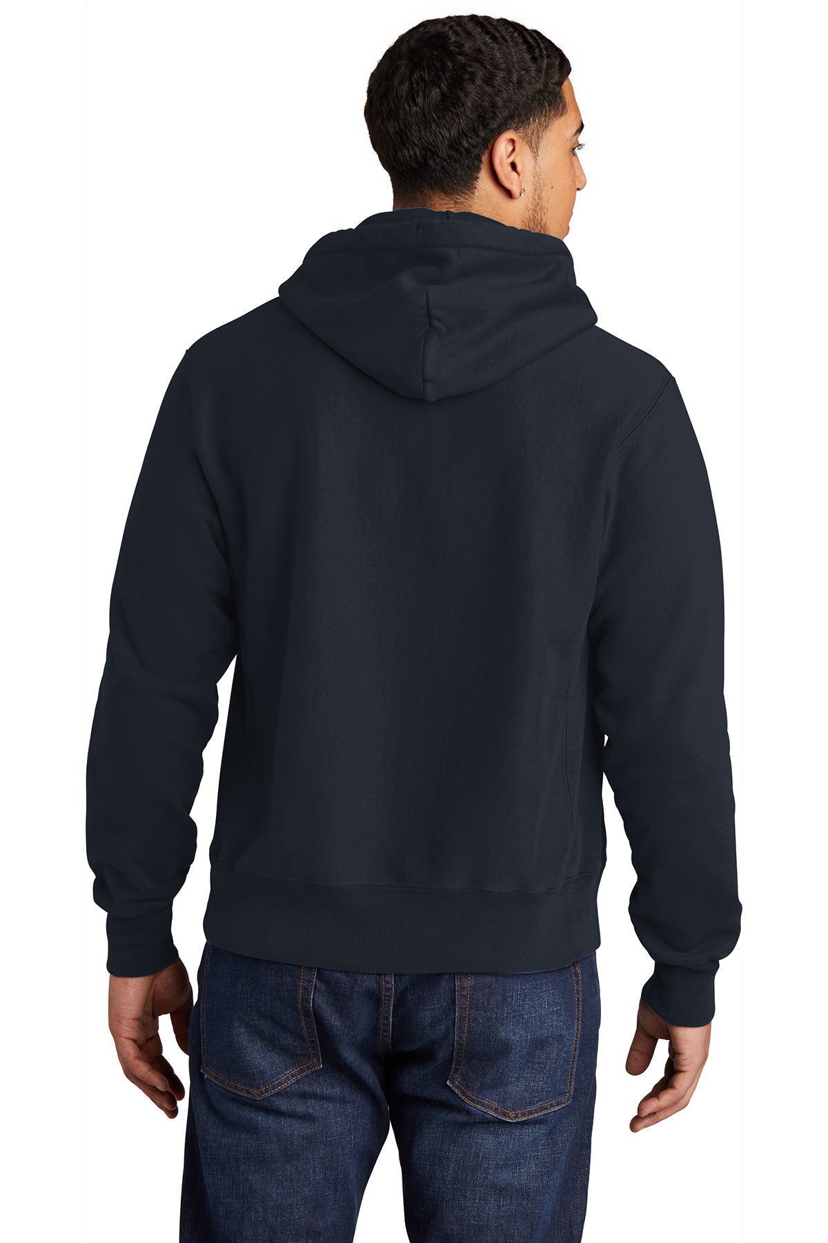 Champion Reverse Weave Garment-Dyed Hooded Sweatshirt, Navy