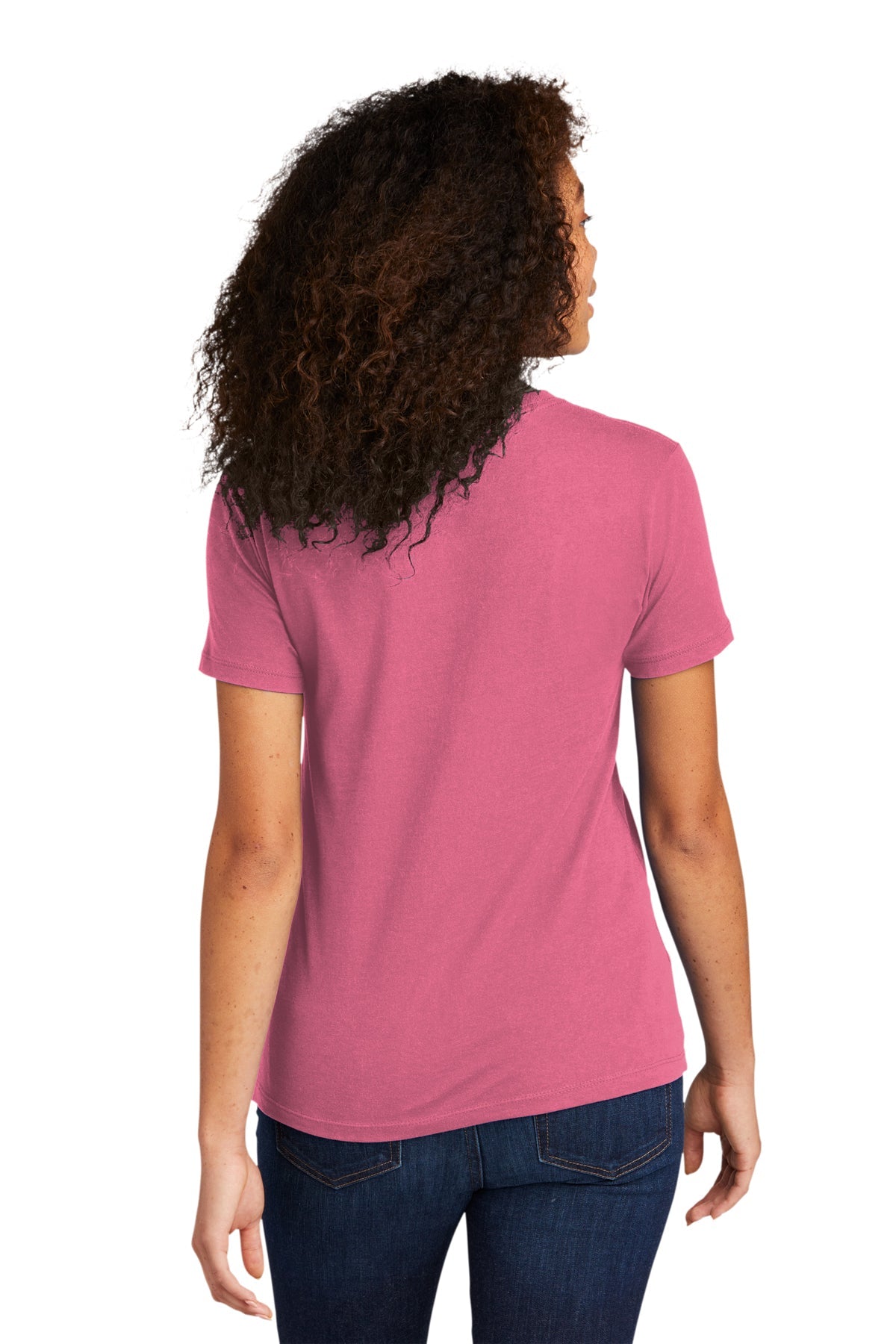 Next Level Women's Cotton Boyfriend Custom Tee's, Hot Pink