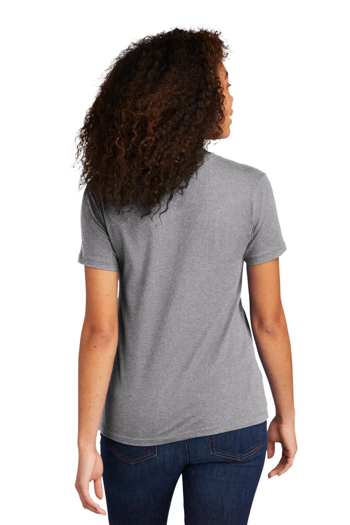 Next Level Women's Cotton Boyfriend Custom Tee's, Heather Gray