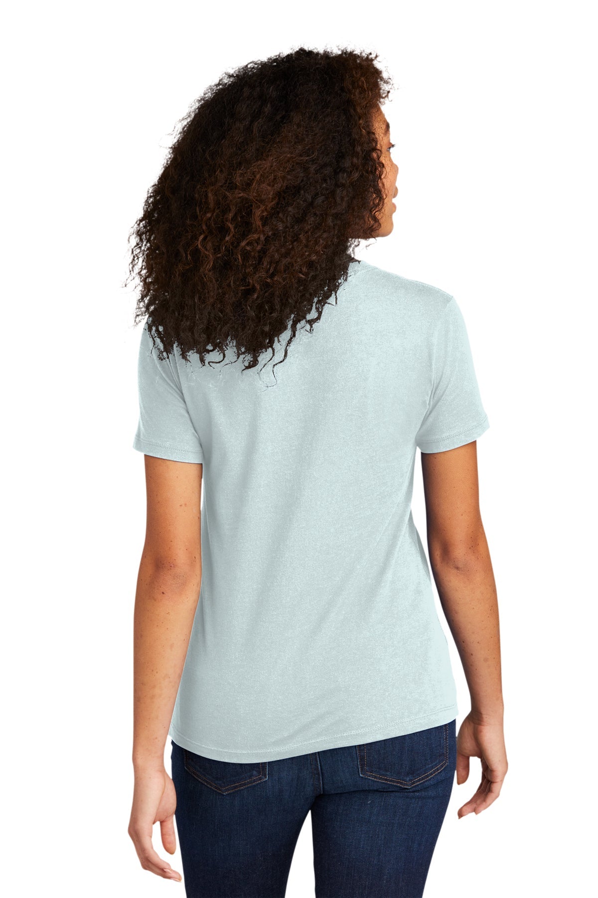 Next Level Women's Cotton Boyfriend Custom Tee's, Light Blue