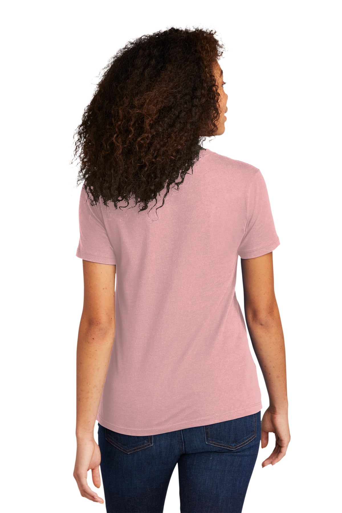Next Level Women's Cotton Boyfriend Custom Tee's, Light Pink