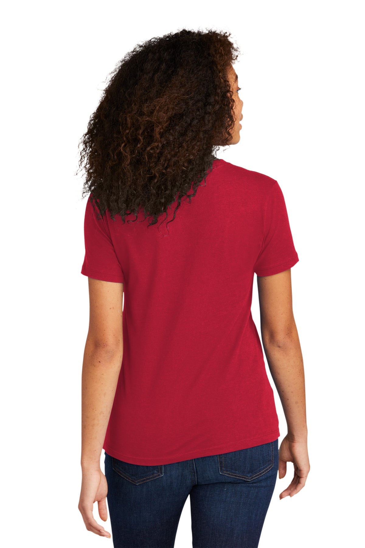 Next Level Women's Cotton Boyfriend Custom Tee's, Red