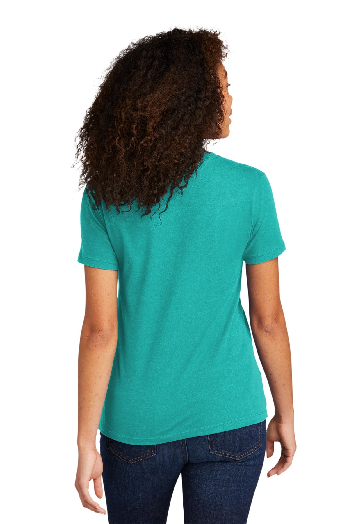 Next Level Women's Cotton Boyfriend Custom Tee's, Tahiti Blue