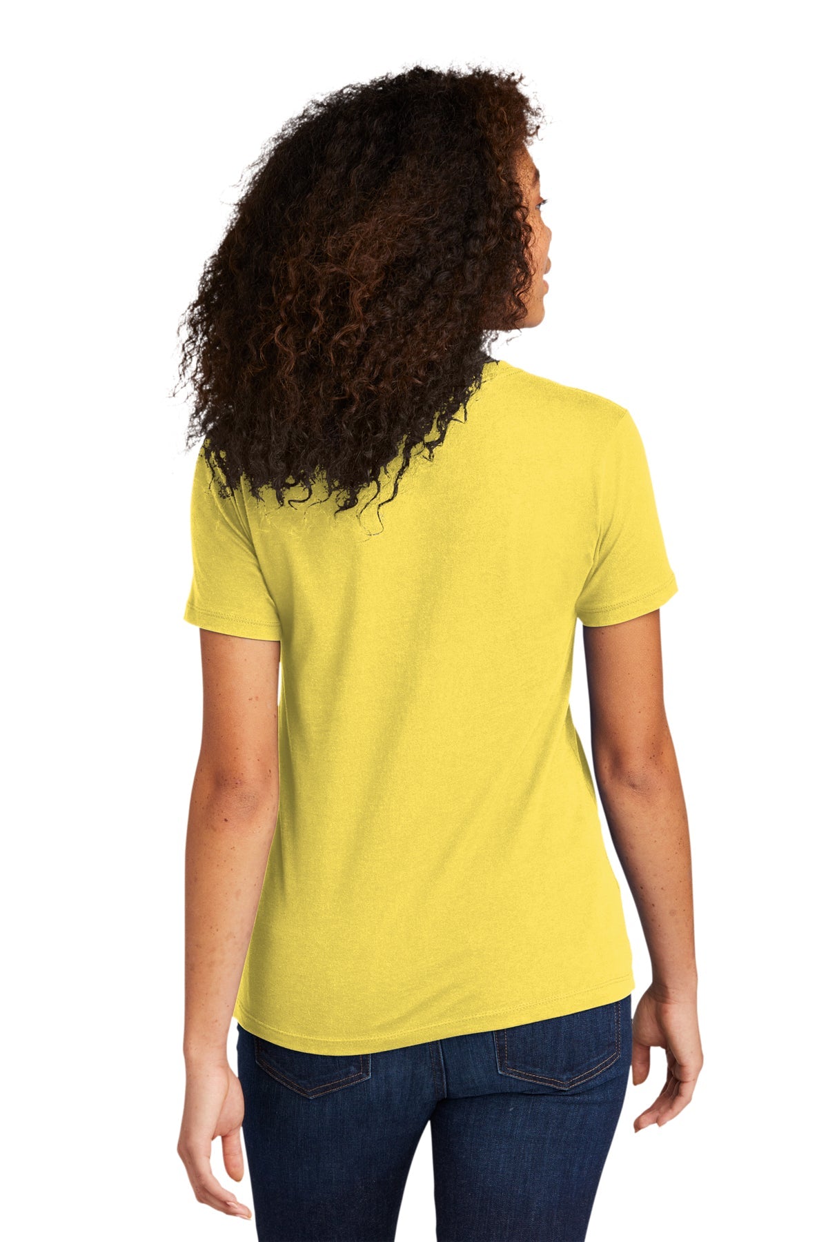 Next Level Women's Cotton Boyfriend Custom Tee's, Vibrant Yellow