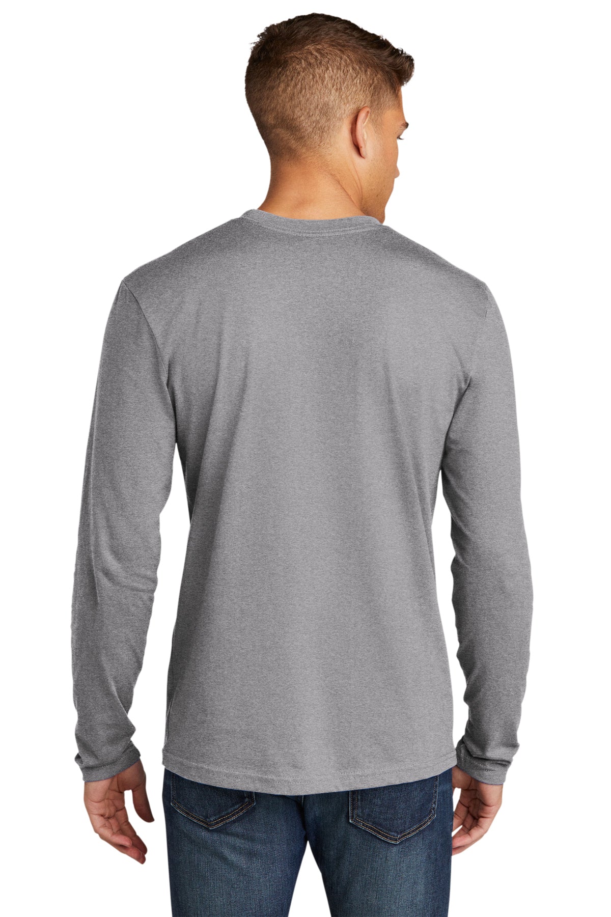 Next Level Cotton Long Sleeve Customized Tee's, Heather Gray
