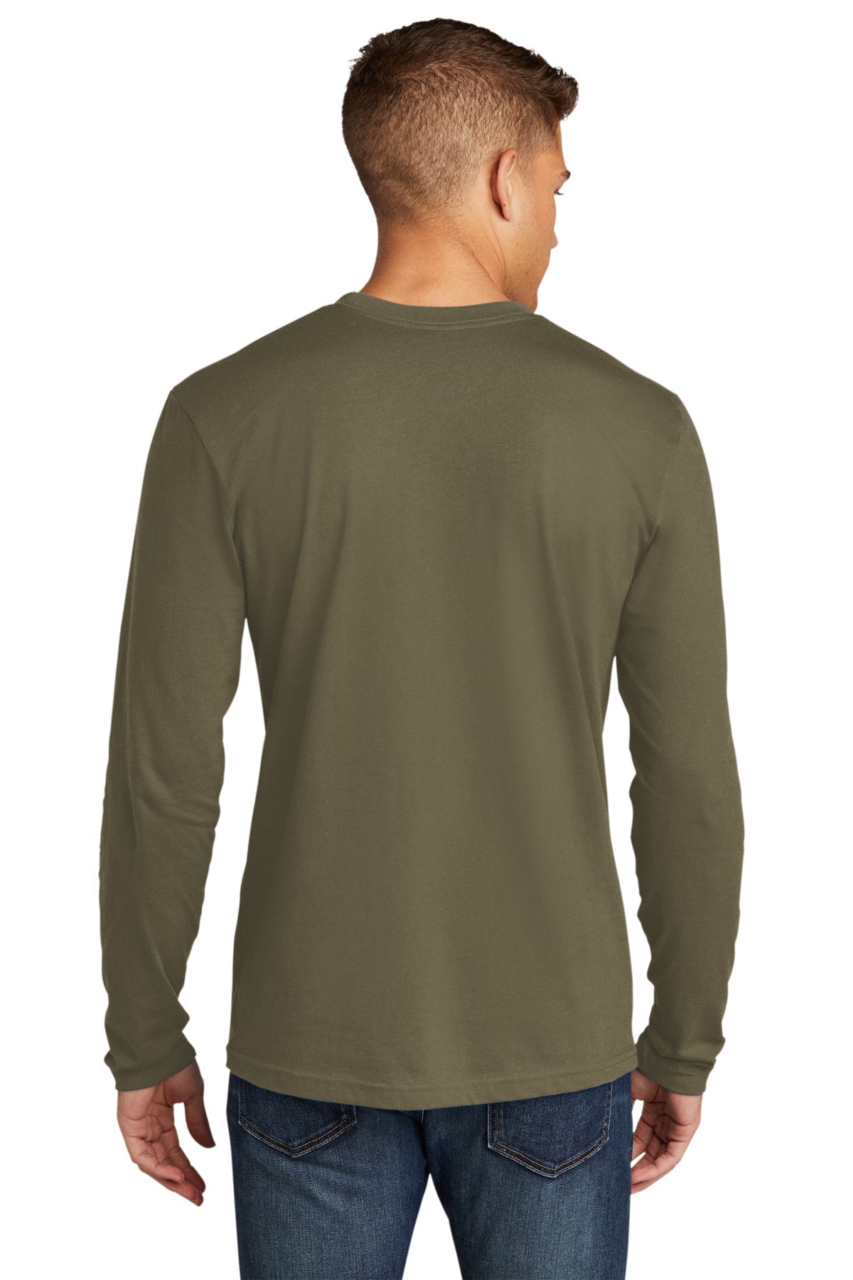 Next Level Cotton Long Sleeve Customized Tee's, Military Green
