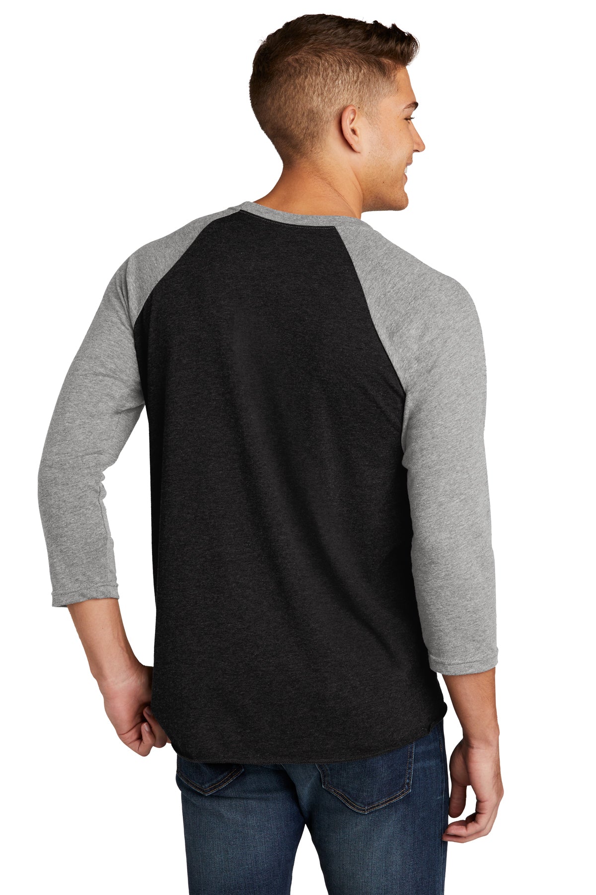 Next Level 3/4-Sleeve Custom Raglan Tee's, Pr Heather/ Vin Black [Skurka Aerospace, Inc.]