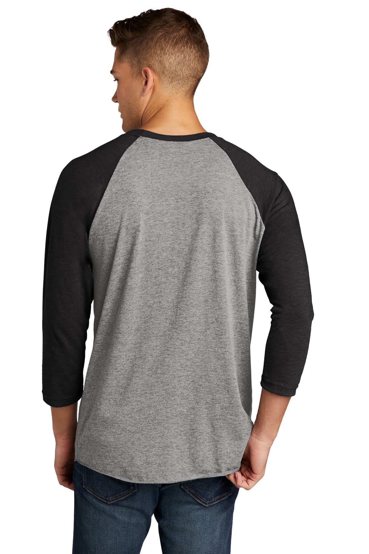 Next Level Unisex Triblend 3/4 Sleeve Raglan NL6051 VIN BLK/ PR HTHR