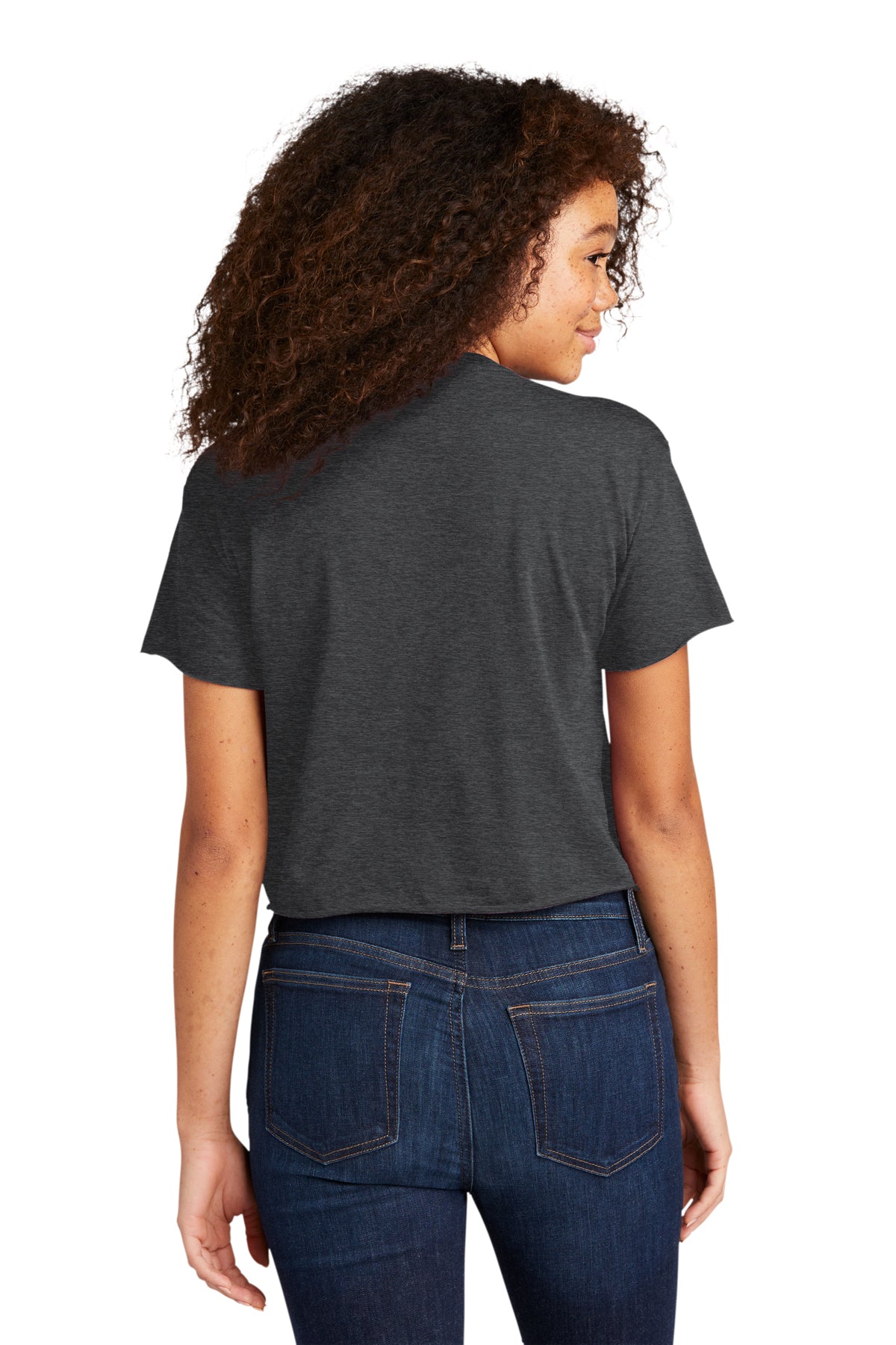 Next Level Women's Festival Cali Crop Custom Tee's, Charcoal