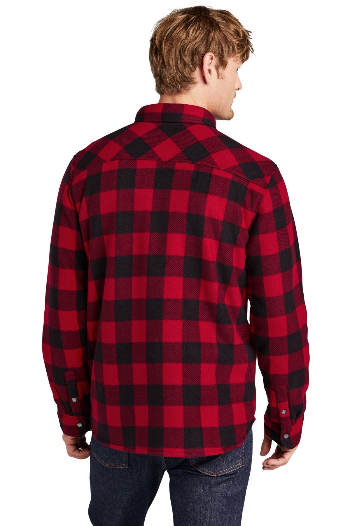 Eddie Bauer Woodland Branded Shirt Jackets, Radish Black [Black's Valley AG]
