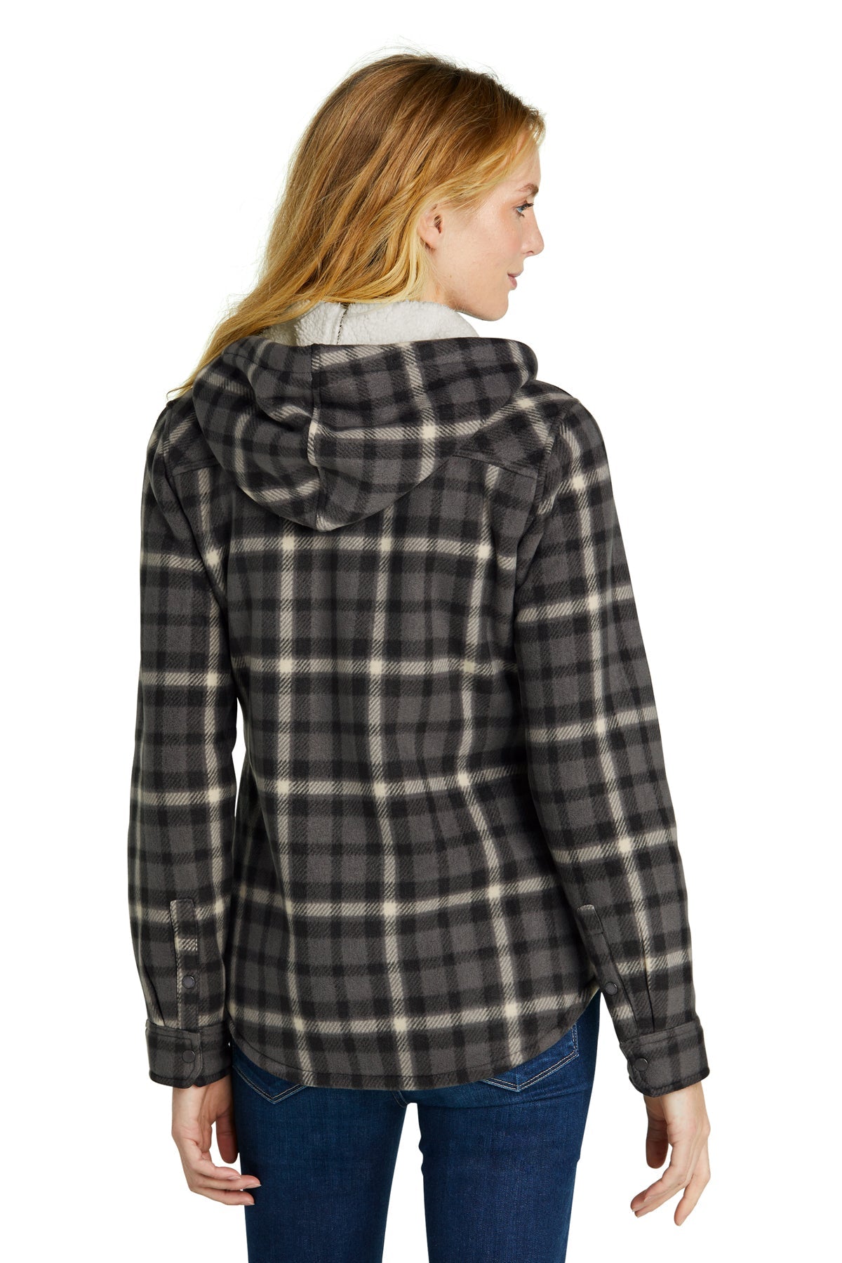 Eddie Bauer Ladies Woodland Branded Shirt Jackets, Grey Steel Bone [Dunbar]