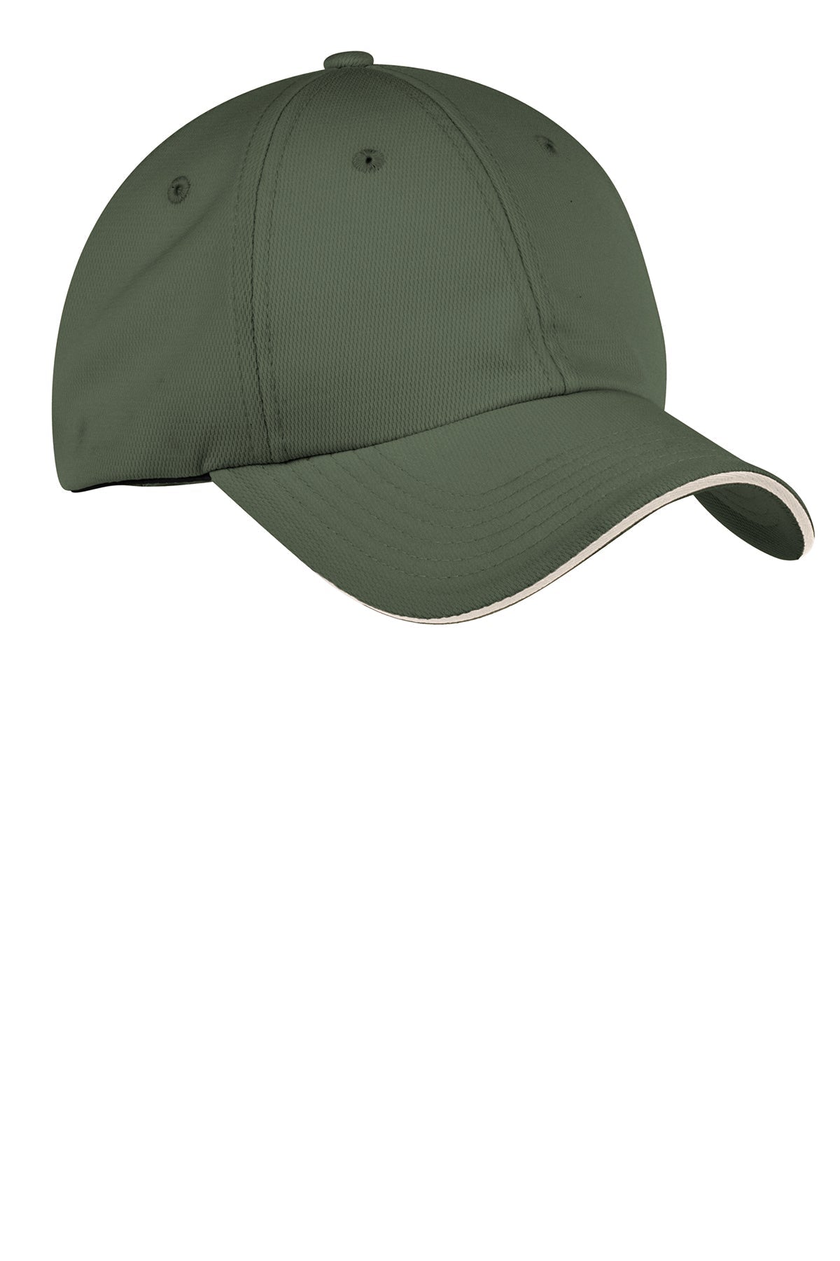 Port Authority Dry Zone Custom Caps, Olive/ Stone