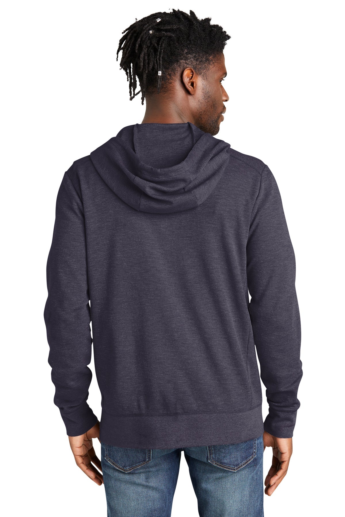 New Era Thermal Custom Zip Hoodies, True Navy Heather