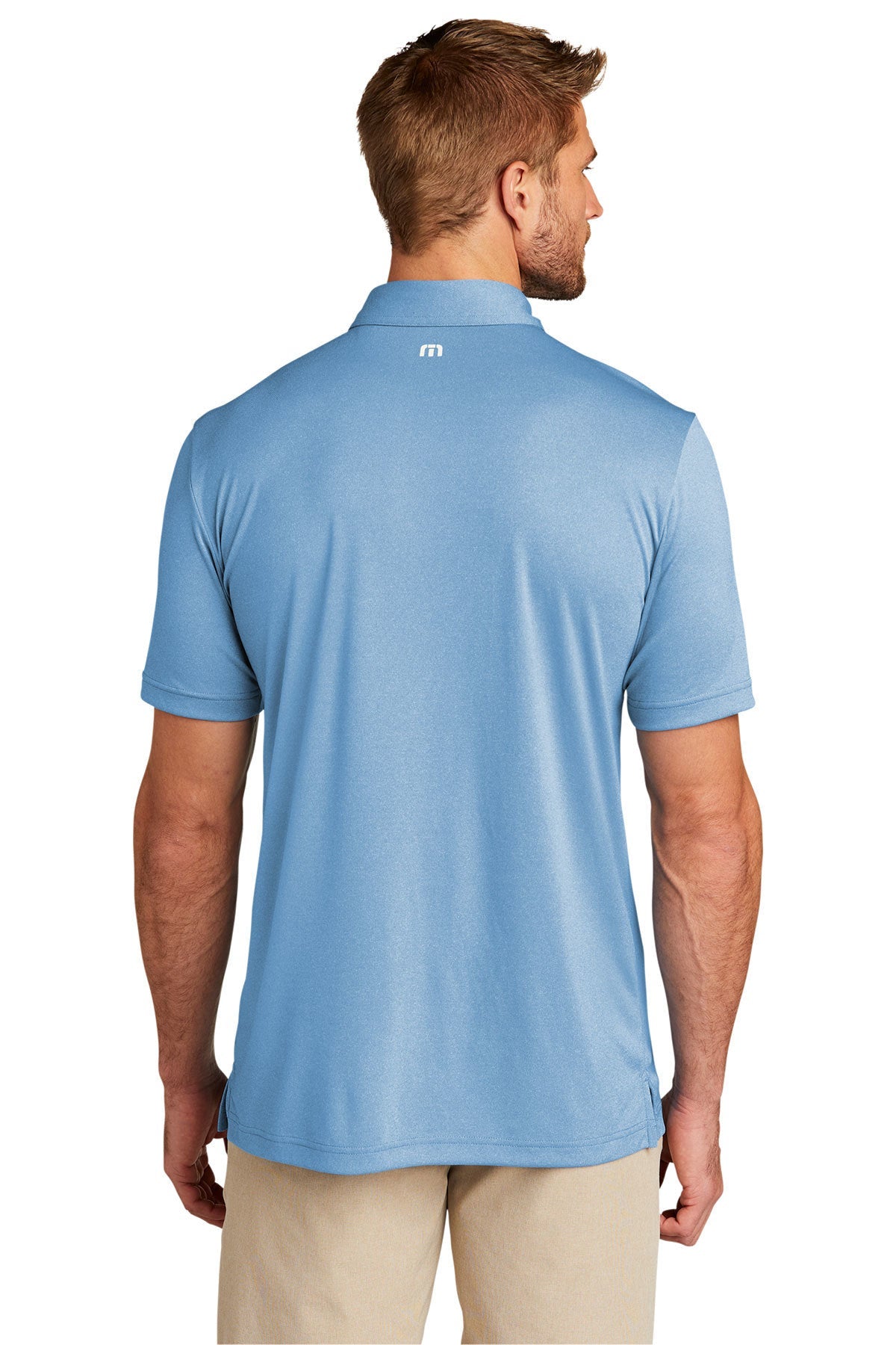TravisMathew Coto Performance Polo Brilliant Blue Heather