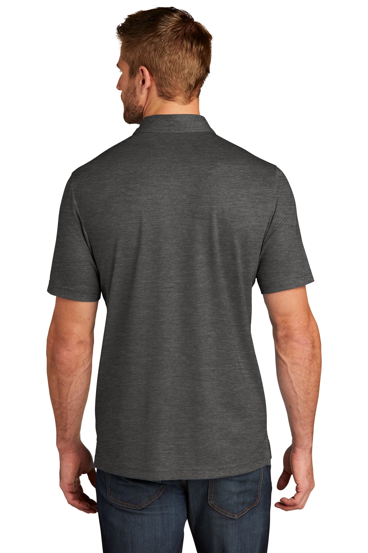TravisMathew Oceanside Heather Polo Black Heather