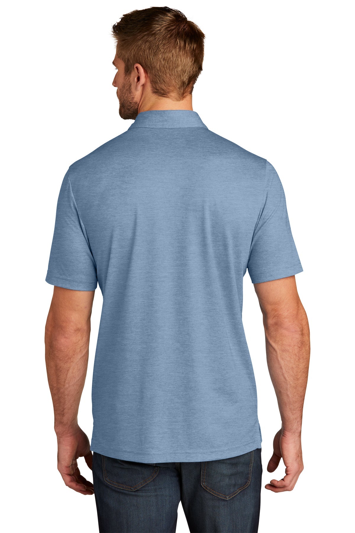 TravisMathew Oceanside Heather Polo Classic Blue Heather [Dunbar]