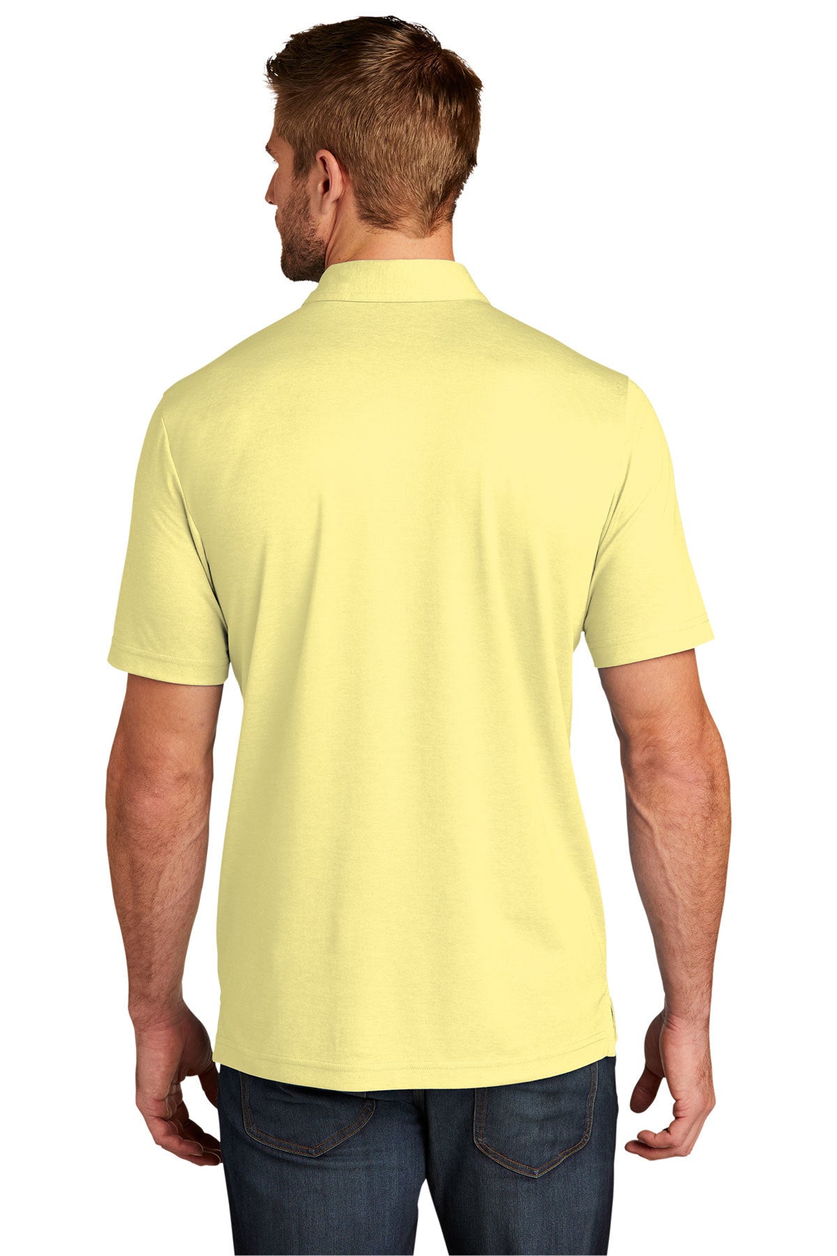 TravisMathew Oceanside Heather Polo Pale Banana Heather