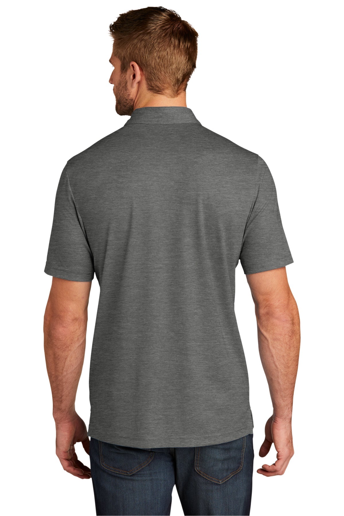 TravisMathew Oceanside Heather Polo Quiet Shade Grey Heather