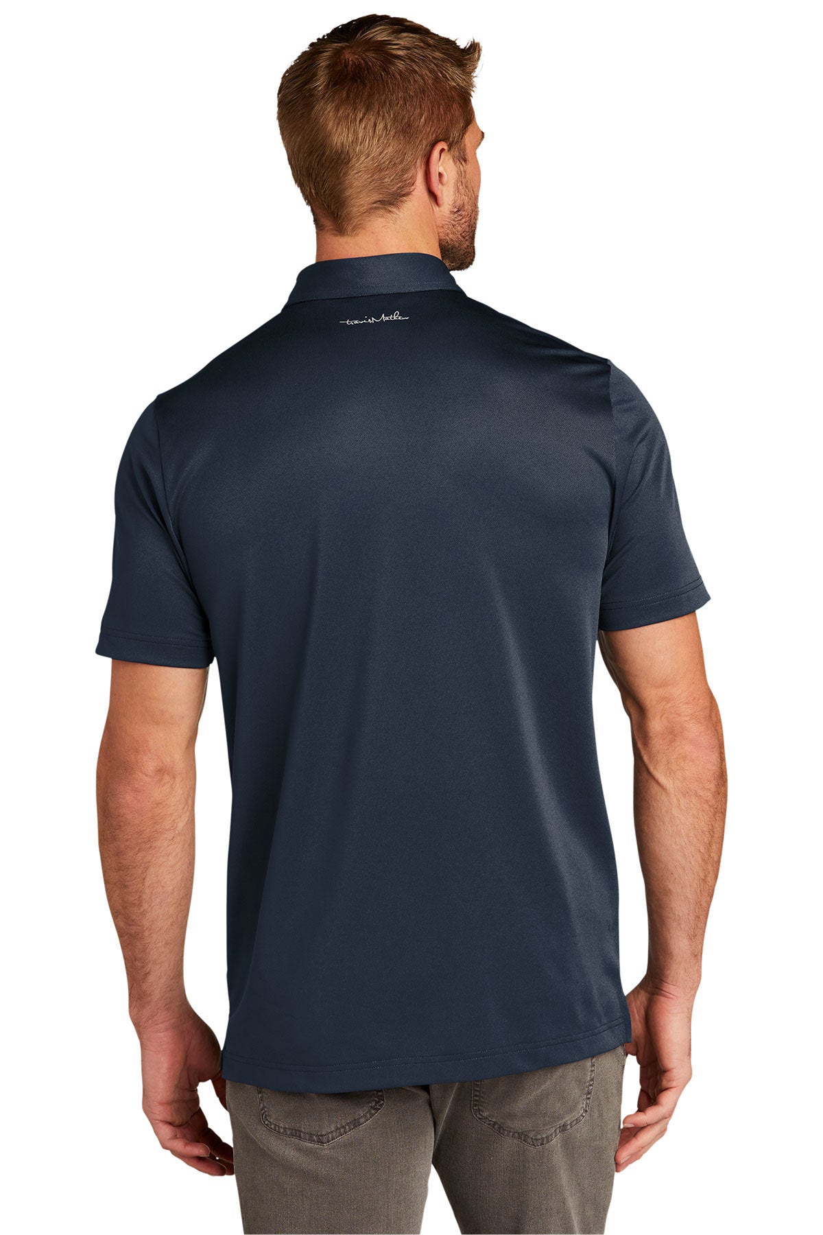 TravisMathew Cabana Chest Stripe Polo Blue Nights