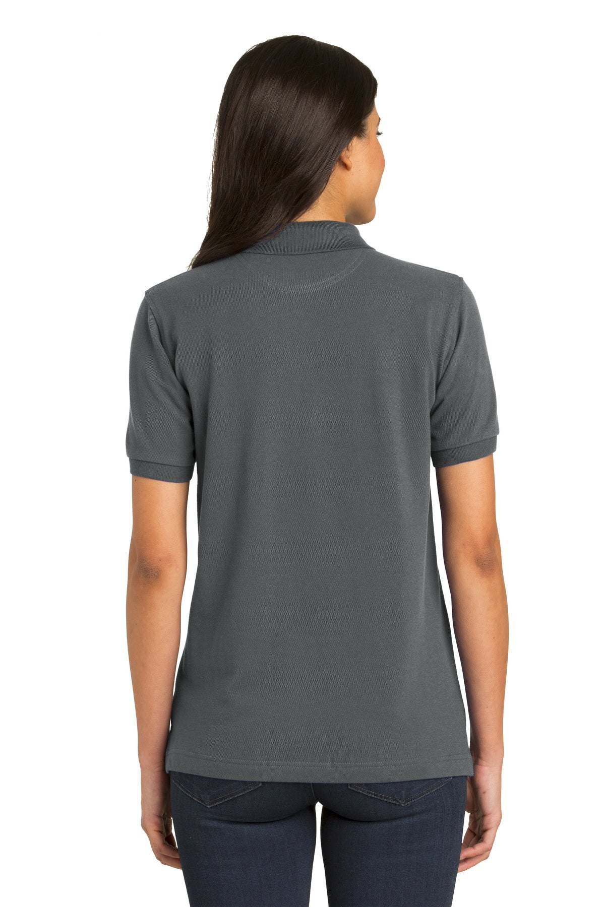 port authority_l420 _steel grey_company_logo_polos