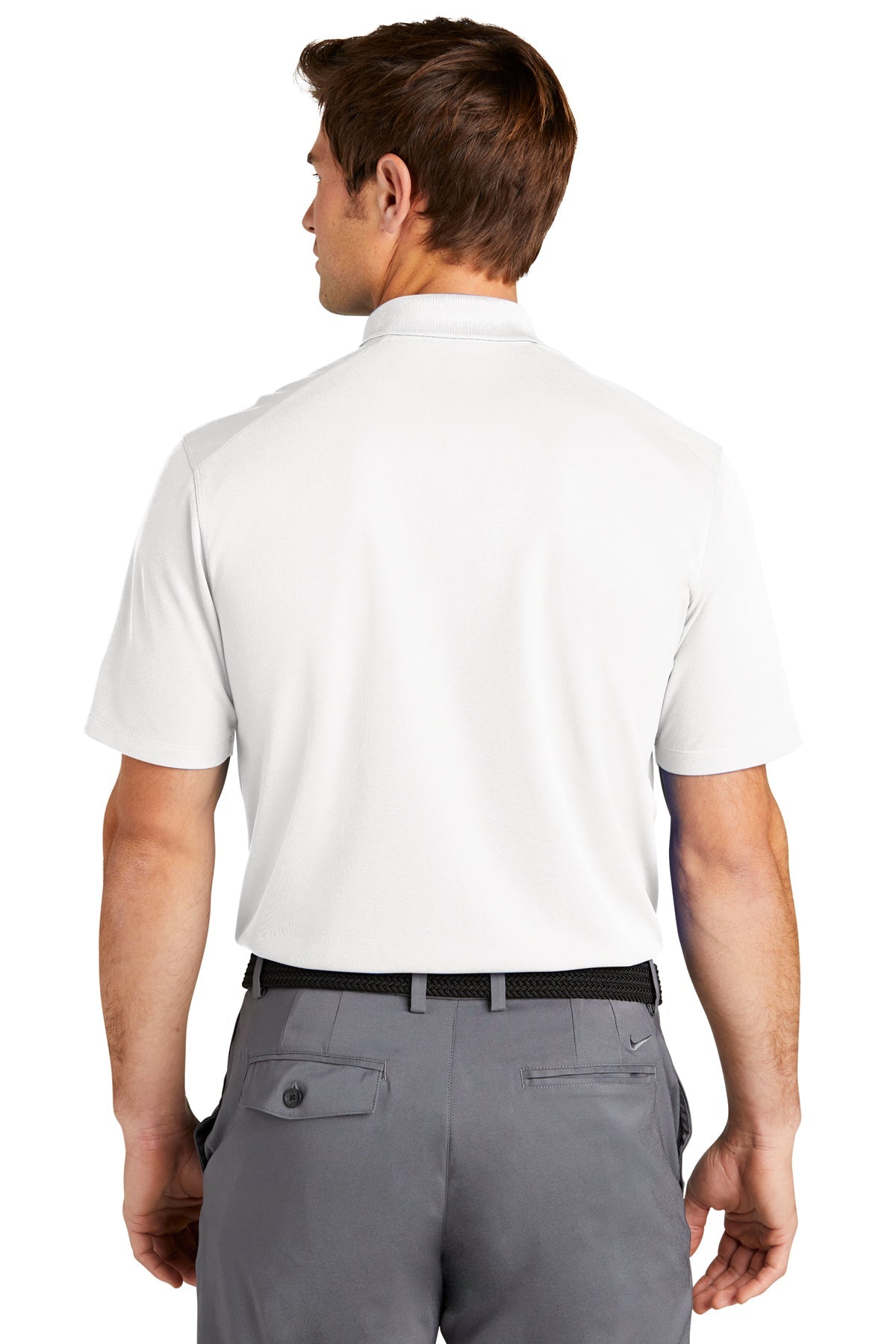 Nike Dri-FIT Micro Pique Customized Polos, White [NARENCO]