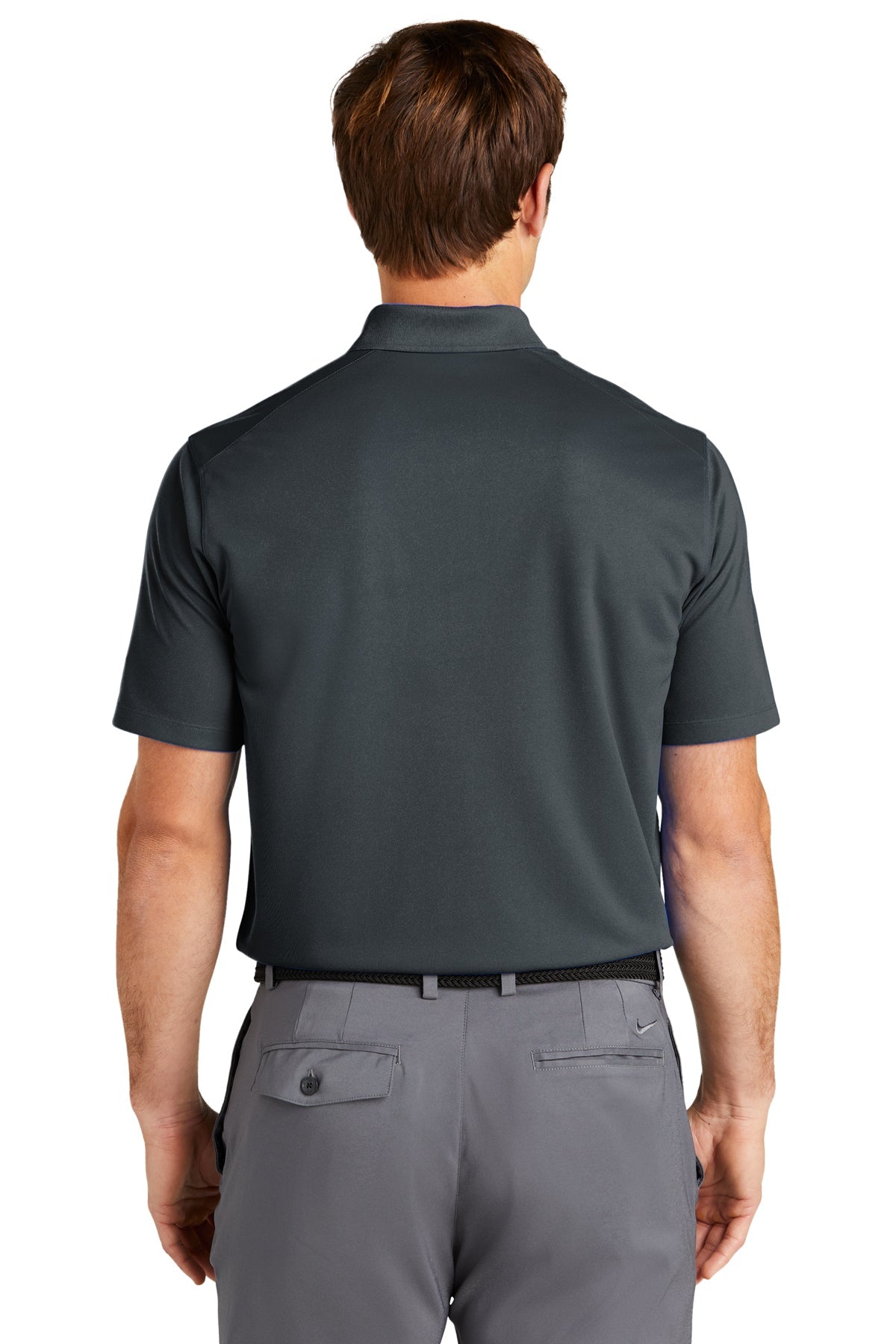 Nike Dri-FIT Micro Pique Custom Pocket Polos, Anthracite [AL Adams Construction]
