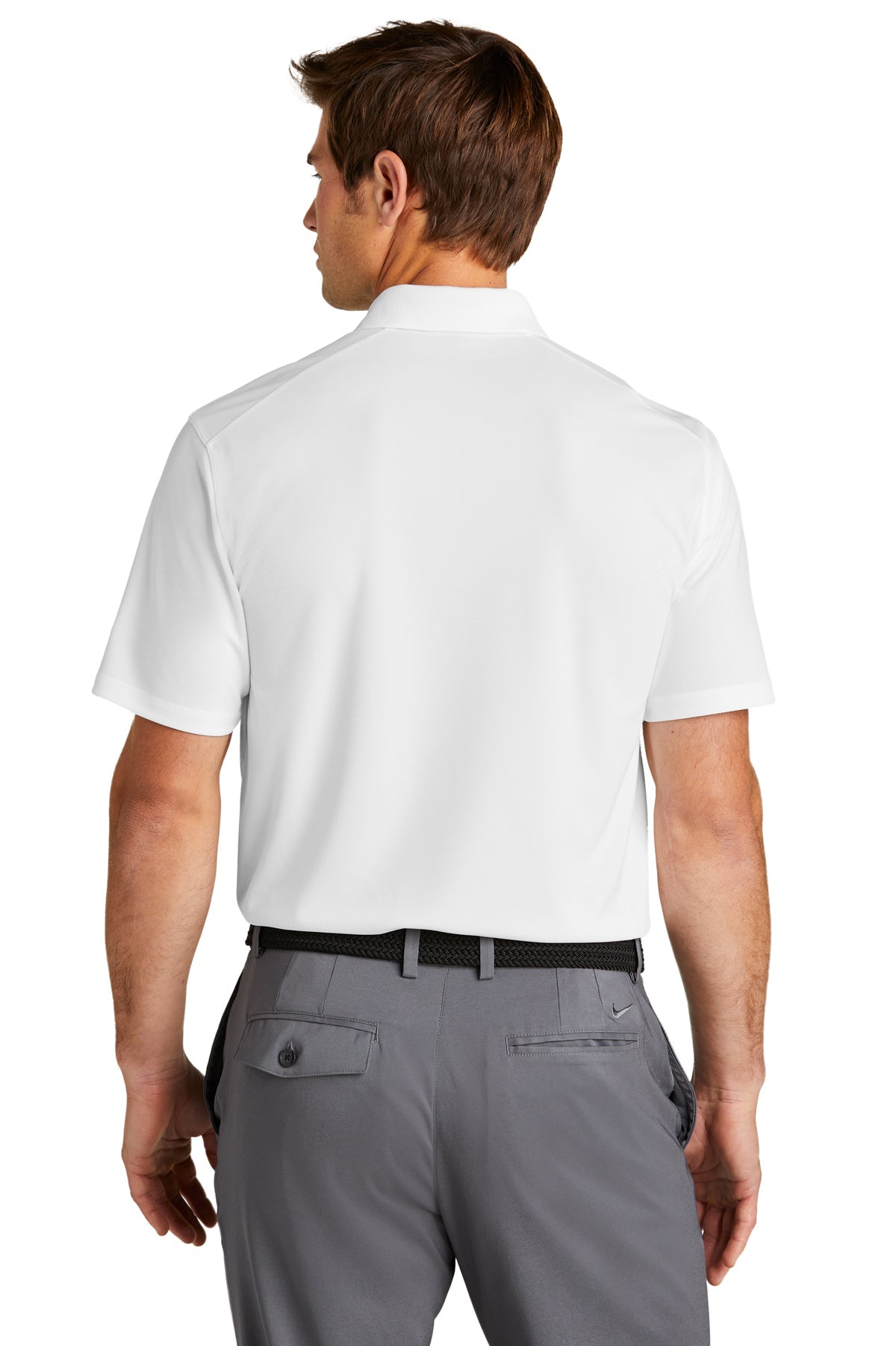 Nike Dri-FIT Micro Pique Custom Pocket Polos, White [Adam Equipment]