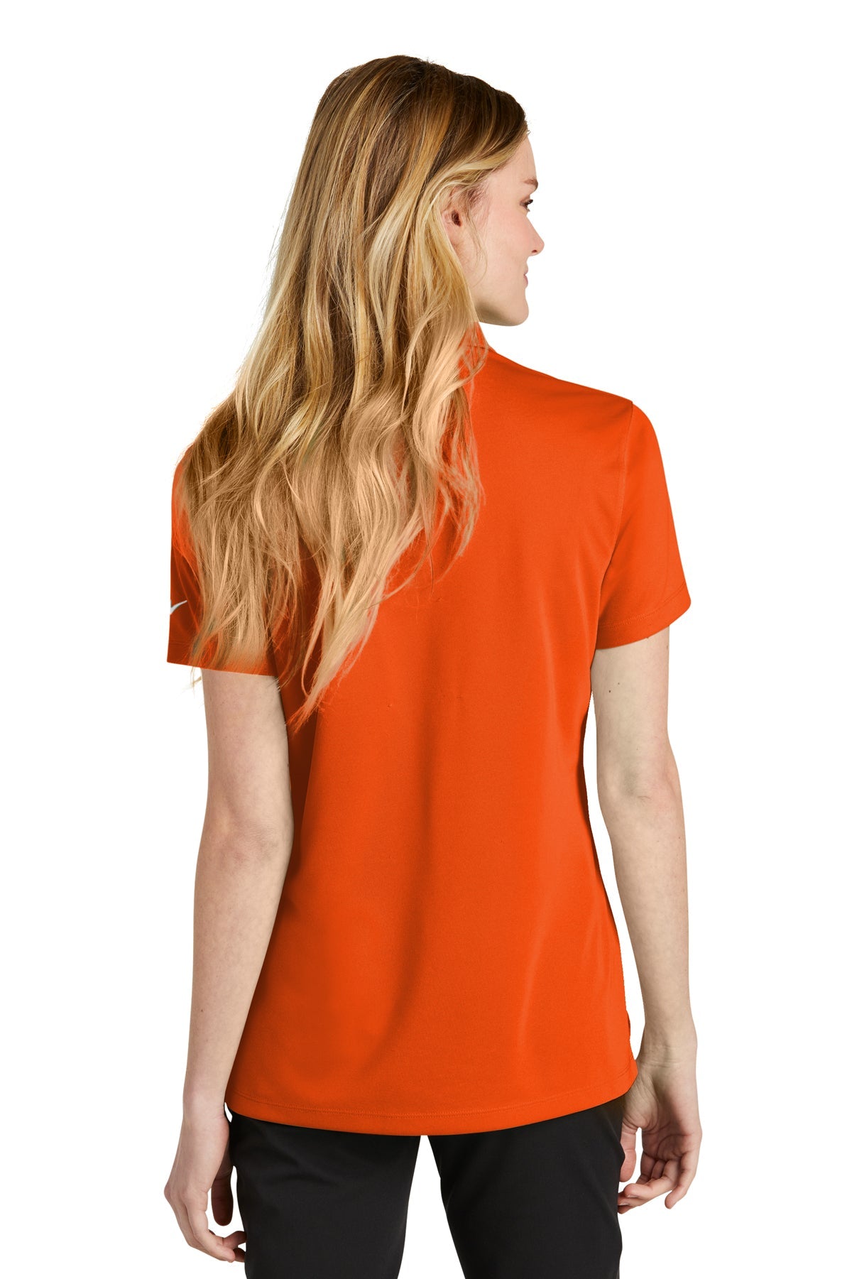 Nike Ladies Dri-FIT Micro Pique Customized Polos, Brilliant Orange