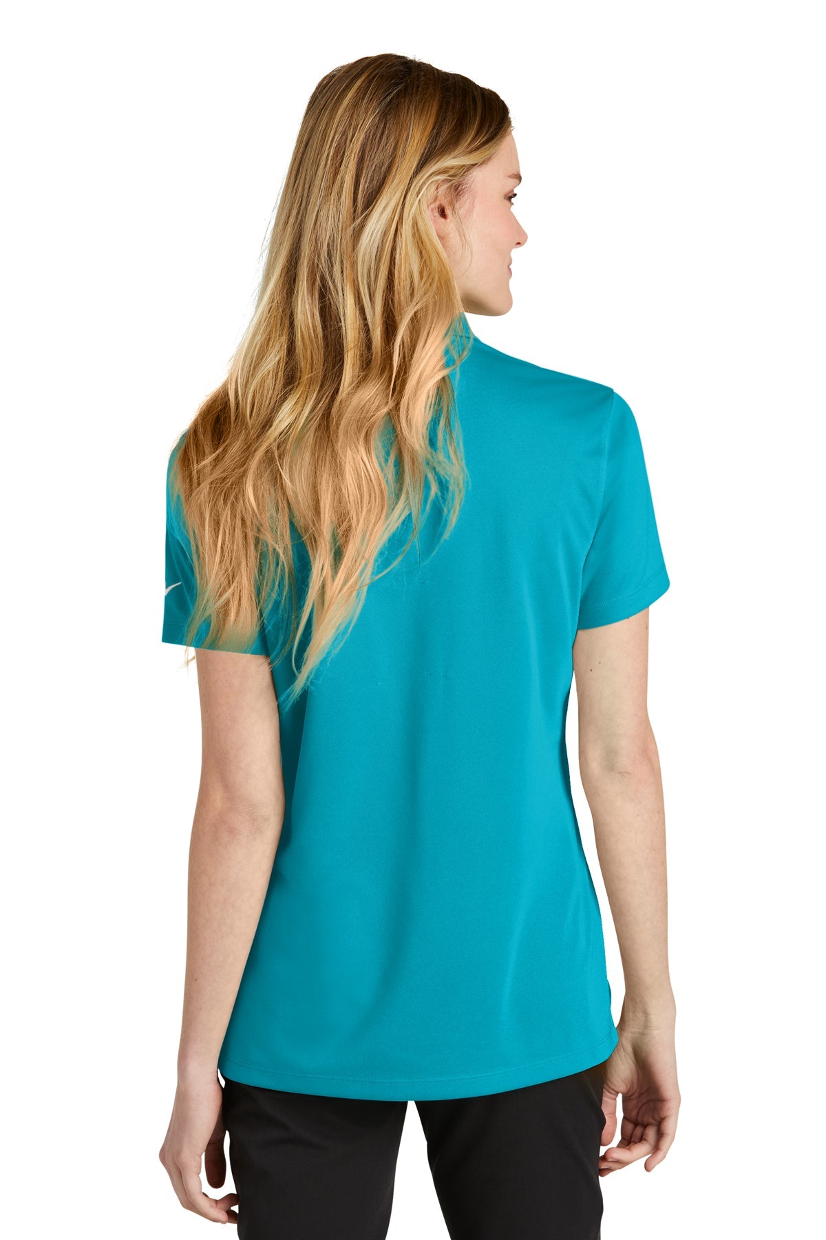 Nike Ladies Dri-FIT Micro Pique Customized Polos, Tidal Blue