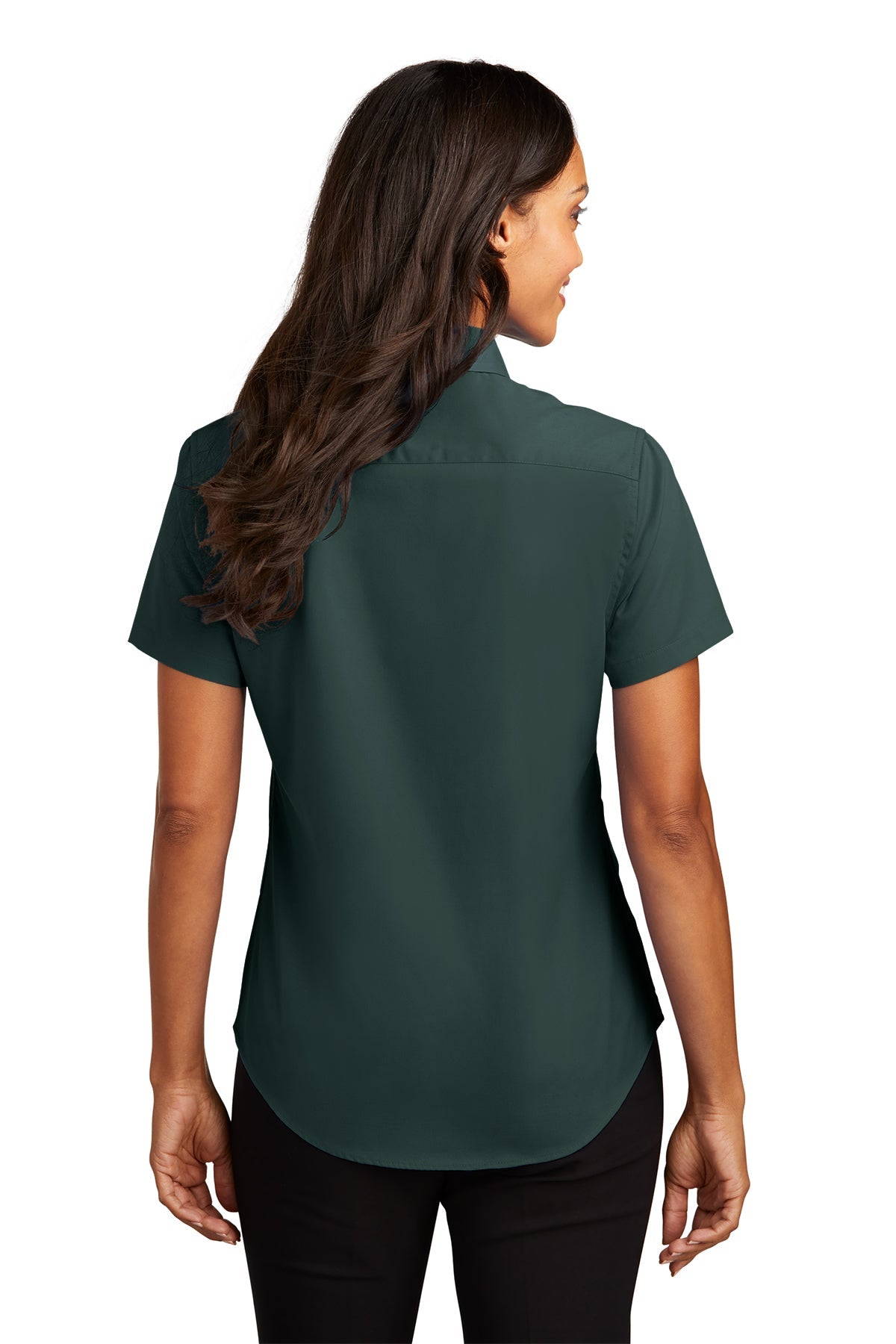 port authority_l508 _dark green/navy_company_logo_button downs