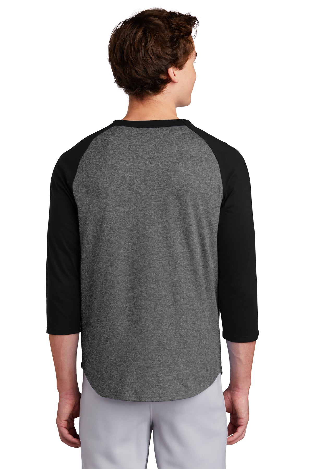 Sport-Tek Customized Colorblock Raglan Jerseys, Dark Heather Grey/ Black