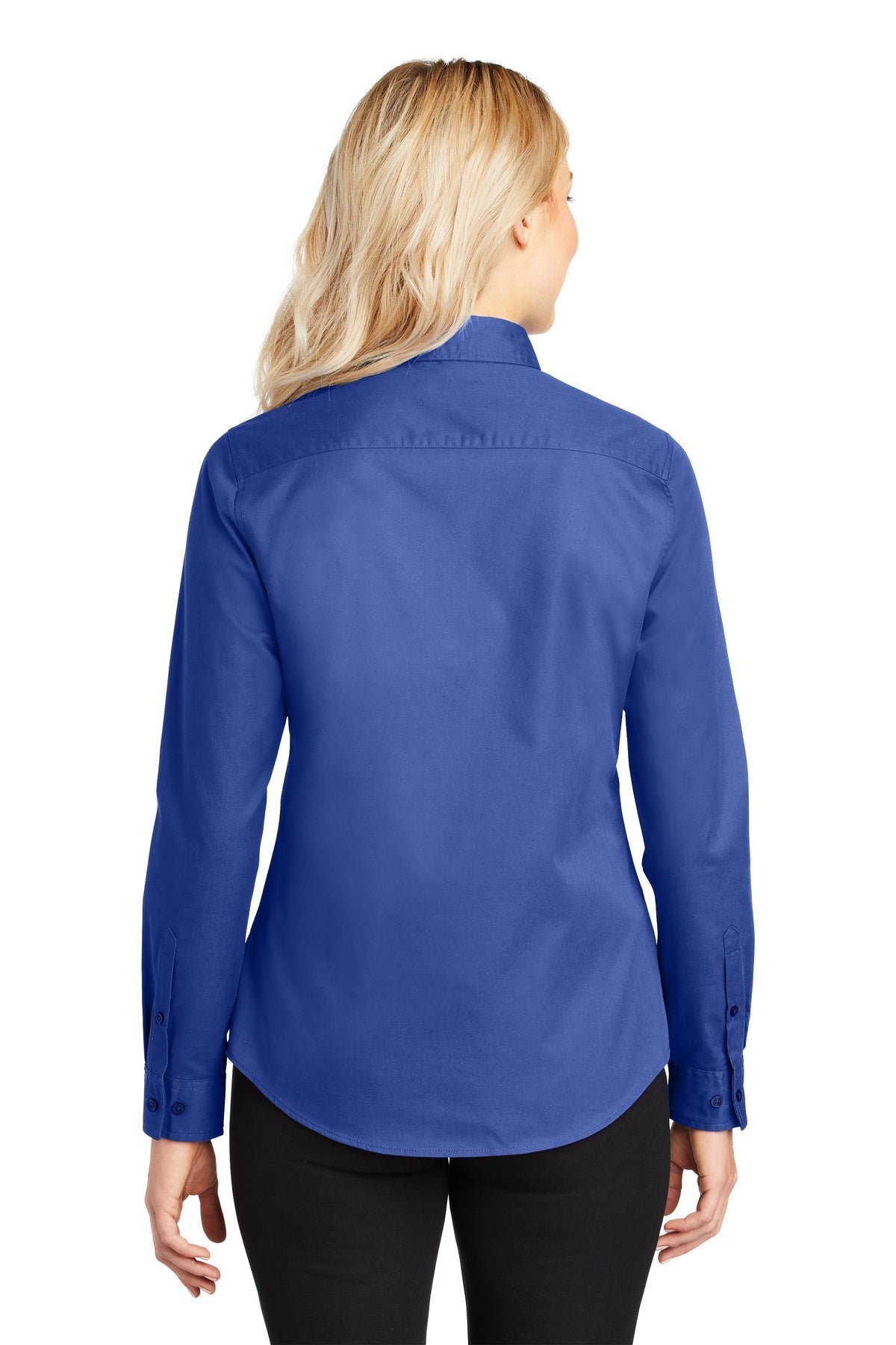 port authority_l608 _royal/ classic navy_company_logo_button downs