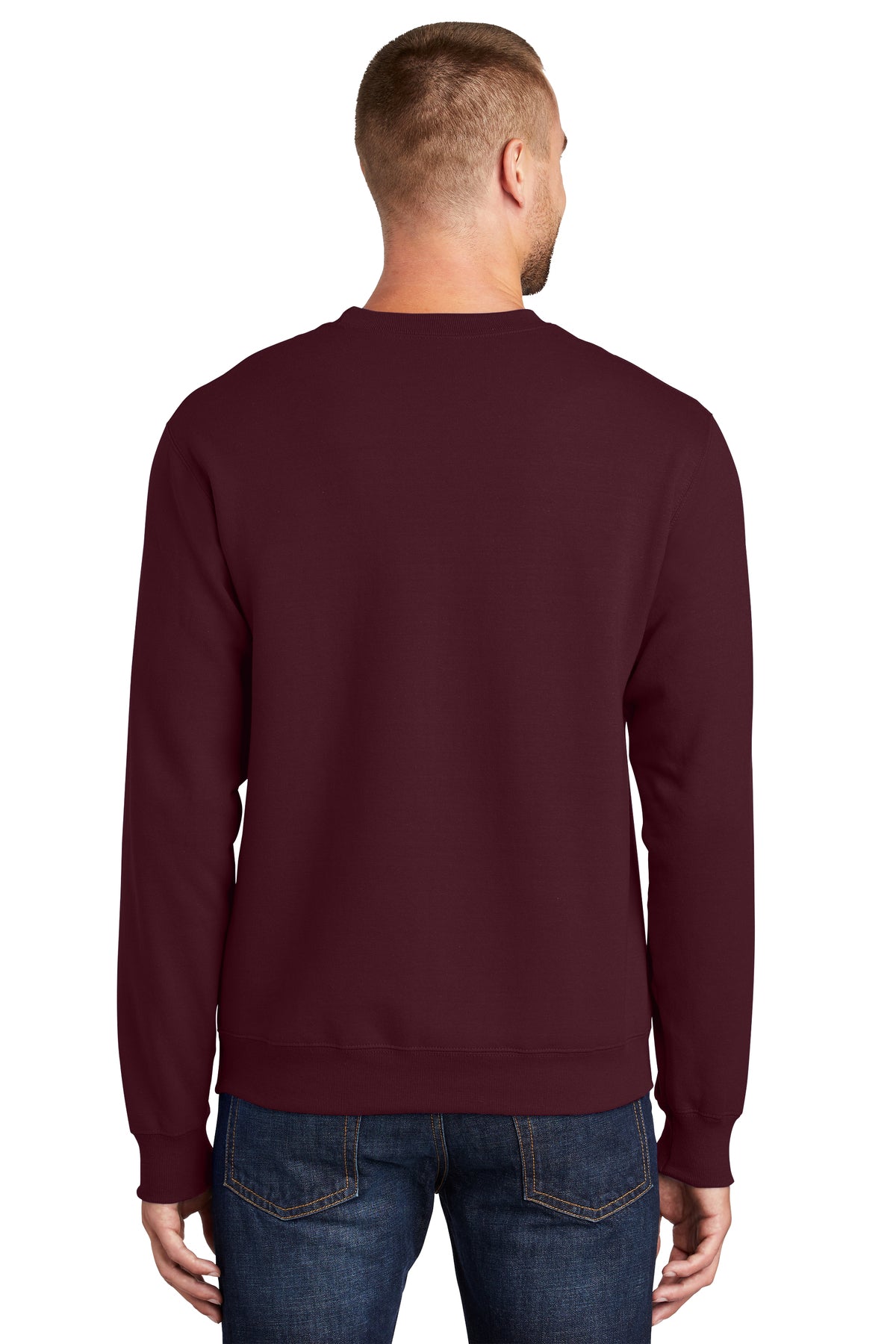 port & company_pc90 _maroon_company_logo_sweatshirts