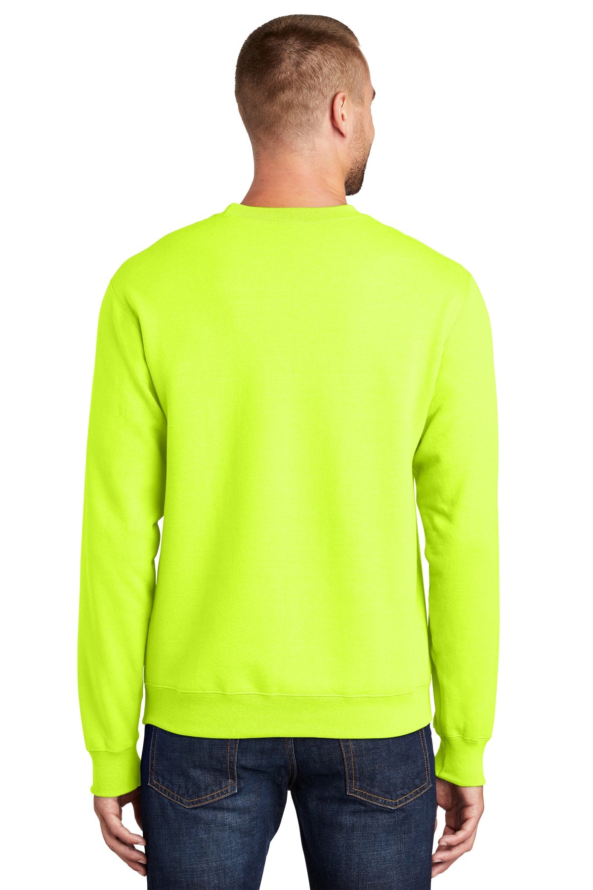 port & company_pc90 _safety green_company_logo_sweatshirts