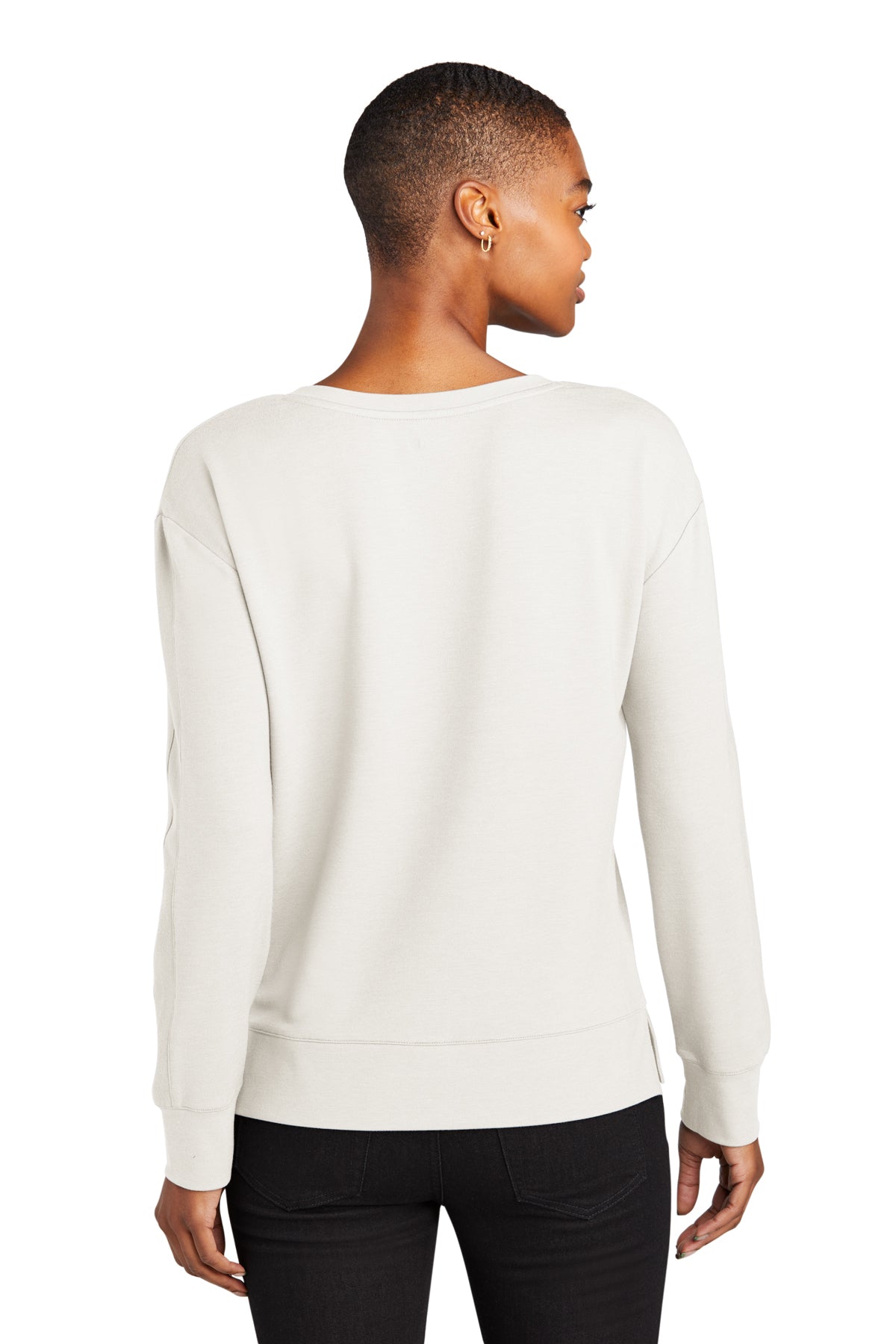 OGIO Ladies Luuma Long Sleeve Custom V-Necks, Ivory Snow